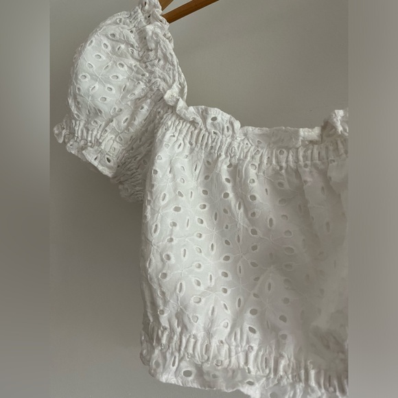 Aritzia Cropped Off-Shoulder Blouse - Picture 2 of 5